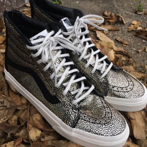 NWT Vans Sk8-Hi Slim Zip Leather, W6.5 - Picture 7 of 8